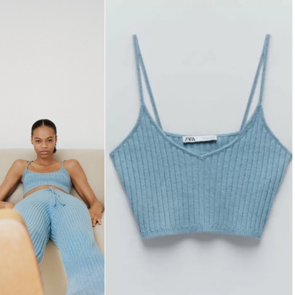 Zara Knit Ribbed Crop Top